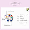 S925 Sterling Silver Colorful Cute Elephant Beads DIY Bracelet Necklace Accessories