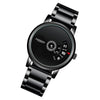 FNGEEN S230 Men Non-Pointer Quartz Watch(Black Steel Black Surface)