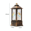 Christmas Flame Lantern Christmas Decoration LED Luminous Ornament Candlestick Lamp, Size: Large 77 x 77 x 195mm(Bronze Angel)