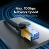 Baseus PCWL-A106 High Speed CAT7 10Gigabit Ethernet Braided Cable, Length:0.5m(Black)