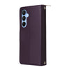 For Samsung Galaxy A15 Nine-card Slots Zipper Wallet Bag Leather Phone Case(Dark Purple)