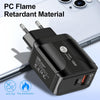 18W PD + QC 3.0 Fast Charge Travel Charger Power Adapter With LED Indication Function(UK Plug White)