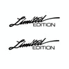 2pcs English Limited Edition Car Decorative Stickers(Black)
