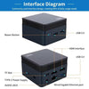 N100/DDR5 12th AlderLake-N100 Dual 4K60Hz Office And Home Mini PC, Spec: 12G+1TB /US Plug