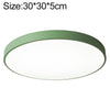 Macaron LED Round Ceiling Lamp, White Light, Size:30cm(Green)