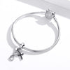 S925 Sterling Silver Infinity Symbol Cross Pendant DIY Bracelet Necklace Accessories