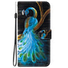 For Samsung Galaxy A35 5G Crystal Texture Colored Drawing Leather Phone Case(Peacock)