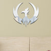 Acrylic Spreading Wings Bird Mirror Stereoscopic Wall Stickers Home Decoration Soft Mirror(Black)
