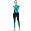 SLINX Women Slim Sun Protection Warm Wetsuit Long -Sleeved Full Body Snorkeling Supreme Surfing, Size: S(Lake Green)