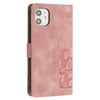 For iPhone 11 Tulips Embossed Leather Phone Case with Lanyard(Pink)