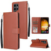 For Samsung Galaxy S25 Ultra 5G 3-Card Slots Multifunctional Leather Phone Case(Brown)