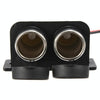 Car Motorcycle ABS Dual Port Cigar Socket Adaptor