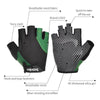 BOODUN 1408 4D Silicone Shock Absorbing Half Finger Breathable Bicycle Outdoor Riding Gloves, Size:L(Black and Blue)