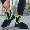 Men Light Breathable Casual Shoes Comfortable Mesh Sneakers Running Shoes, Size: 38(Black Green)