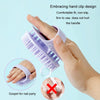 Silicone Shampoo Brush Clean Scalp Massage Brush Wet And Dry Handheld Shampoo Comb(Purple)