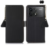 For Xiaomi Redmi K70 Side-Magnetic TJ Genuine Leather RFID Phone Case(Black)