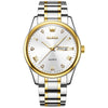 OLEVS 5563 Men Luminous Waterproof Quartz Watch(White + Gold)