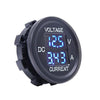 2 In 1 Modified Car Double Digital Voltage Current Table Measuring Instrument(Blue Light)