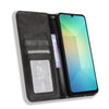 For Samsung Galaxy A06 5G Magnetic Buckle Retro Texture Leather Phone Case(Black)