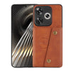For Xiaomi Poco F6 Double Buckle Card Slots Magnetic Phone Case(Brown)