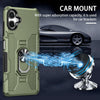 For Samsung Galaxy A06 4G Ring Holder Armor Hybrid Phone Case(Green)