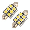 10 PCS 36mm DC12V / 2W / 7000K / 80LM 6LEDs SMD-5050 Car Reading Lamp(White Light)