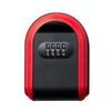 Key Safe Box - Wall Mount, 4-Digit Combination Lock (Red)