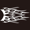 2 PCS/Set D-751 Flame Pattern Car Modified Decorative Sticker(White)