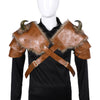 Halloween Carnival PU Leather Adult Men Medieval Viking Armor Shoulder Armor, Size: One Size(Left)