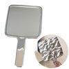 Square Medium Retro Handheld Cosmetic Mirror Portable Small Mirror