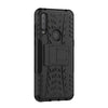 For Alcatel 3L (2020) Tire Texture Shockproof TPU + PC Protective Case with Holder(Black)