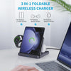 3 In 1 Wireless Charger For Samsung Galaxy Z Fold Mobile Phone Earphones & Smart Watches(Black)