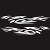 2 PCS/Set D-521 Fire Totem Pattern Car Modified Decorative Sticker(White)