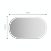 Sun Visor High-Definition Mirror Stainless Steel Makeup Mirror Oval Small