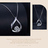 Sterling Silver Plated Plated Waterdrop Moissanite Necklace