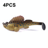 4 PCS HENGJIA SO062 Defense Bottom Tail 14g Jumping Fish Luya Soft Bait(2)