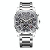 OCHSTIN 7241 Multifunctional Quartz Waterproof Steel Strap Men Watch(Silver Grey)