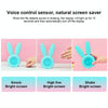 Cute Rabbit Silicone Induction Small Alarm Clock(Green)