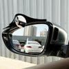 1pair Car Rearview Mirror Rain Eyebrow Blind Spot Reversing Round Mirror(Black)