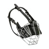 XL Steel Cage Dog Muzzle - Breathable, Secure Fit, Leather Strap