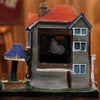 Big Castle Alarm Clock Villa Resin Craft Ornament(Left Brown Pavilion)