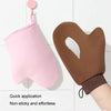 Anointing Gloves Quickly Rub Body Lotion Tool Apply Sunscreen Essential Oil Flocking Massage Gloves, Style: Large2 Pink