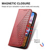 For Samsung Galaxy A26 5G Cubic Grid Calf Texture Magnetic Leather Phone Case(Red)