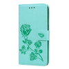 For Xiaomi Redmi 10 Rose Embossed Horizontal Flip PU Leather Case with Holder & Card Slots & Wallet(Green)