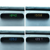 Solar Night Light Car Clock Automotive Electronic Clock Temperature Time+Date+Week+Temperature(Warm Light)
