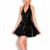 PVC Imitation Leather Dress Patent Leather Skirt Night Show Costume, Size:S(Black)