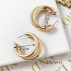 Trendy Round Small Hoop Smooth Earrings Simple Style Charm Earings For Women(golden)