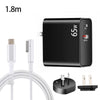 PD-65W USB-C / Type-C + QC3. 0 USB Laptop Charging Adapter + 1.8m USB-C / Type-C to MagSafe 1 / L Head Data Cable, AU Plug / US Plug(Black)