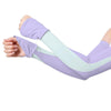 1 Pair Summer Sun Protection Extended Ice Sleeves UV Protection Arm Sleeves, Size: S(Purple+Blue)