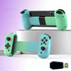 D8 Mobile Phone Stretch Band Light Gamepad Dual Hall Wireless Bluetooth Somatic Vibration Grip for PC / Android / IOS / Tablet / PS3 / PS4 / Switch, Color: Green Blue+Receiver